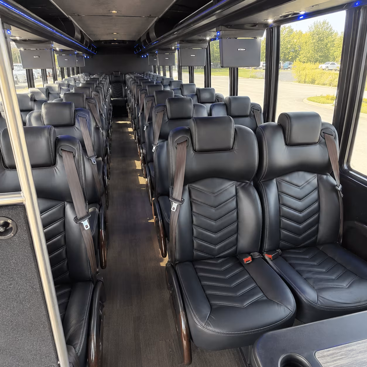 redding 25 passenger minibus inside