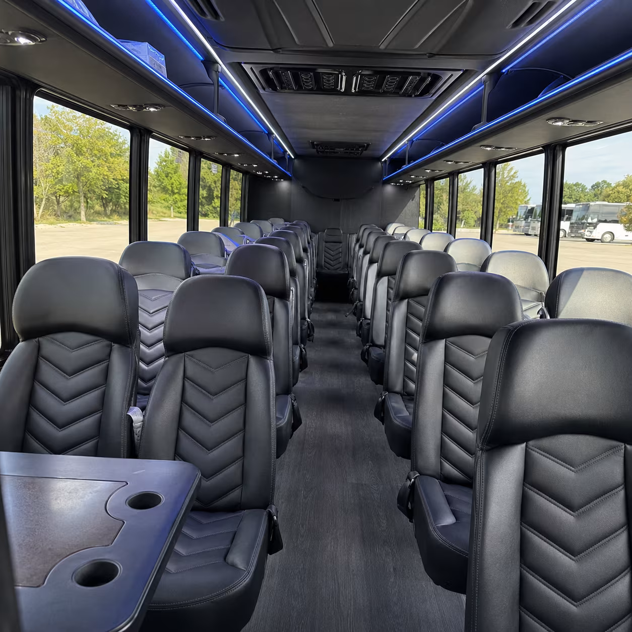 redding 30 passenger minibus interior