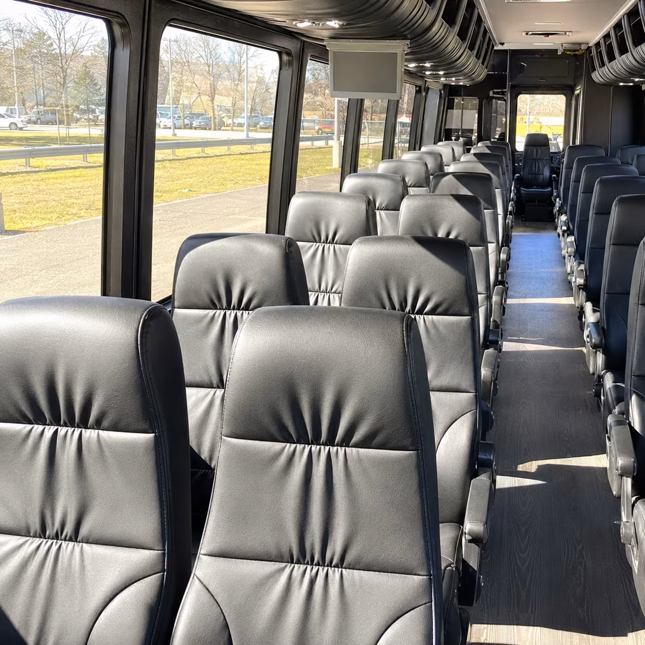 redding 35 passenger minibus inside