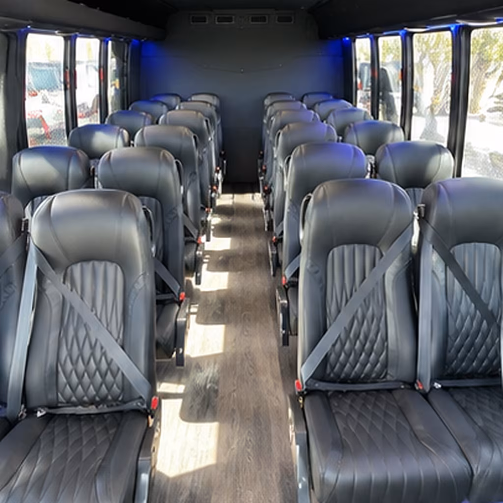 redding 35 passenger minibus interior