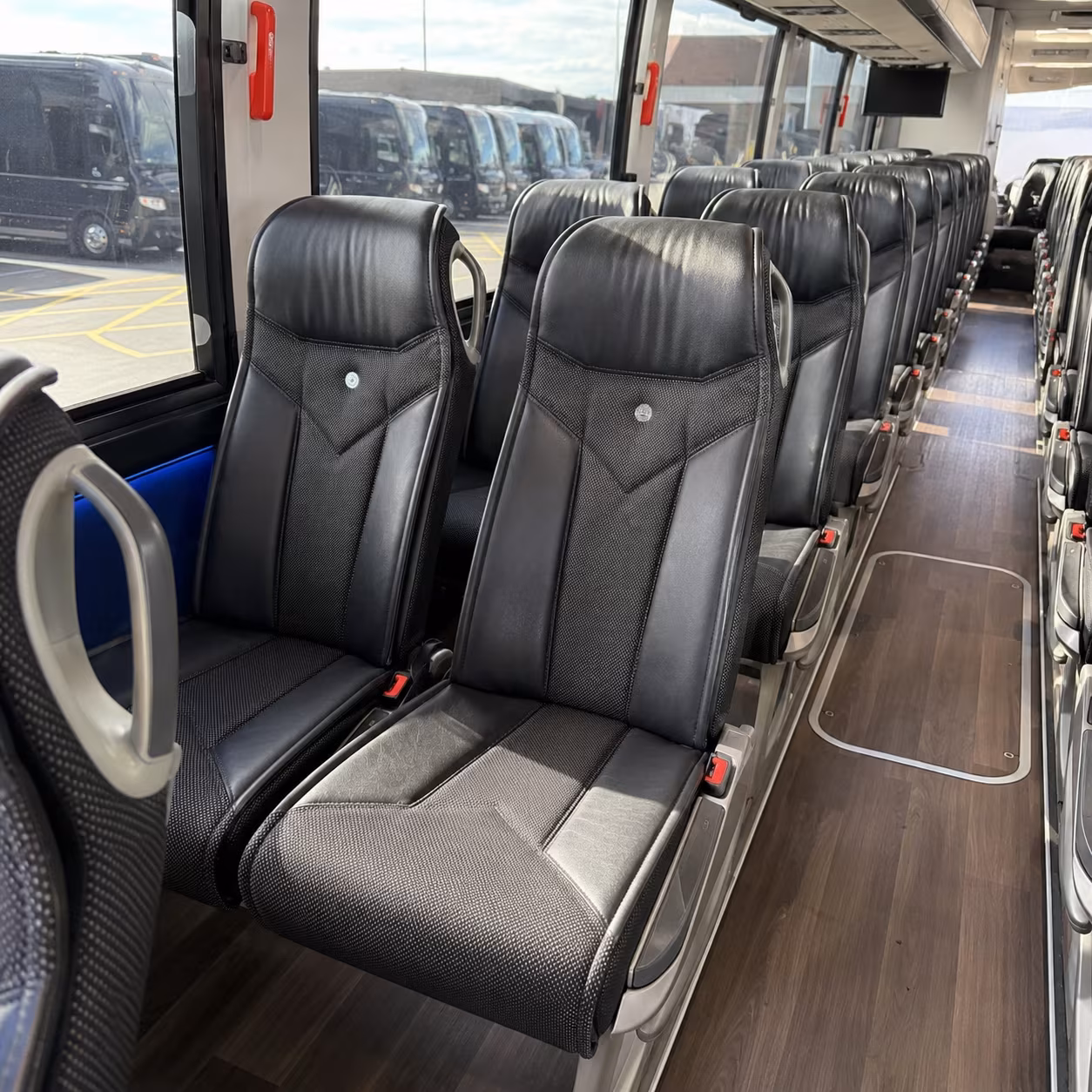 redding 40 passenger charter bus interior