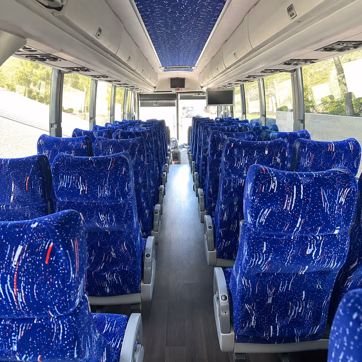redding 50 passenger charter bus interior