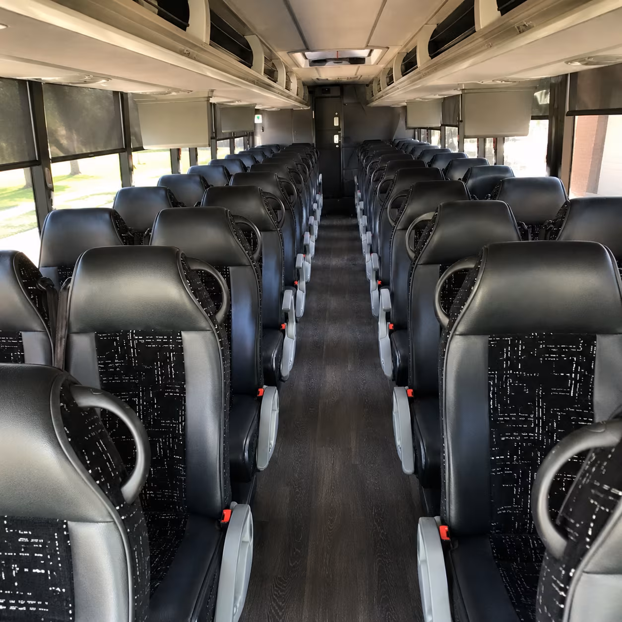 redding charter bus inside