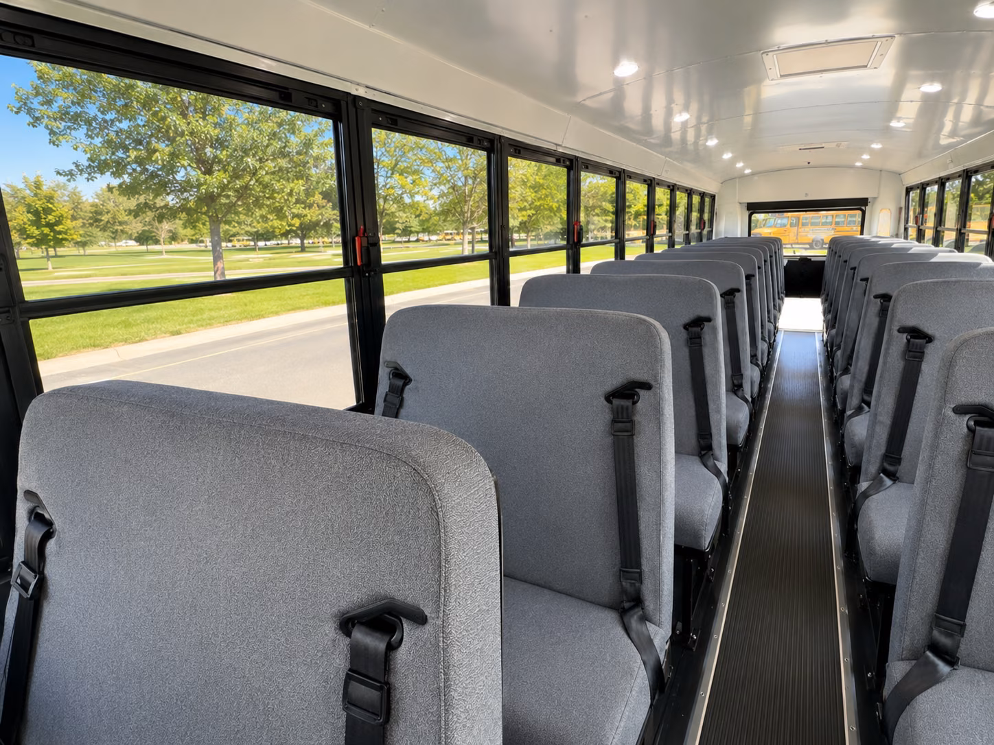 redding school bus inside